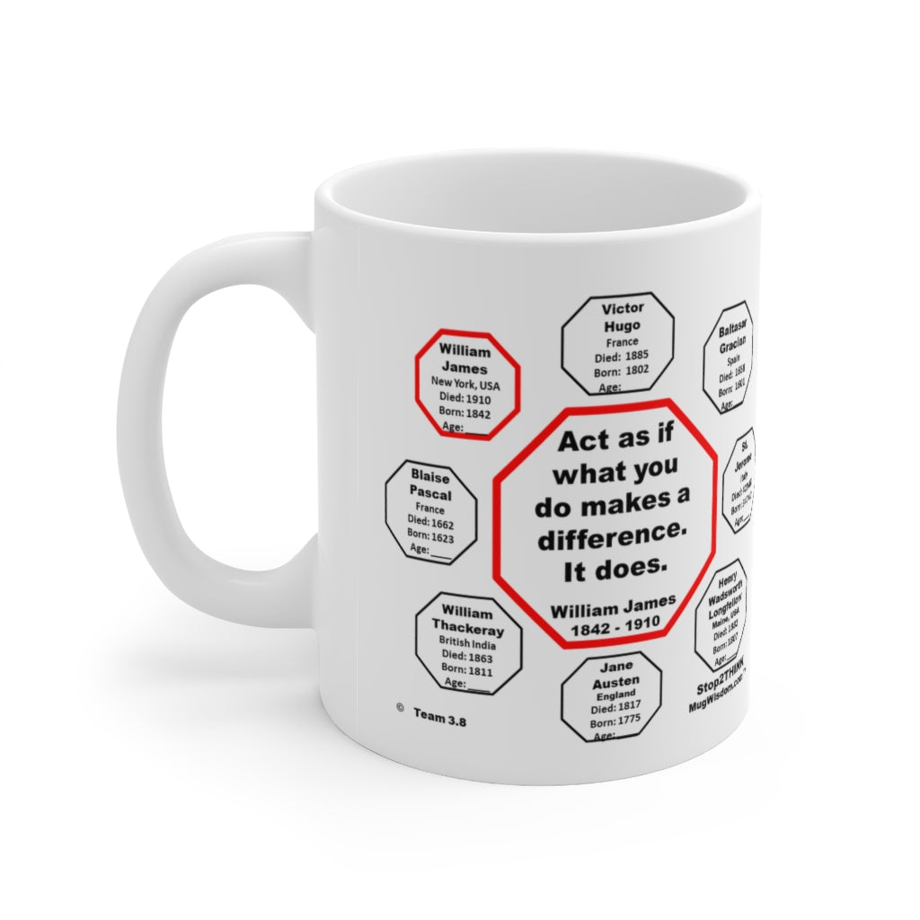 MW-3.8 - William James Quote Ceramic Mug 11oz