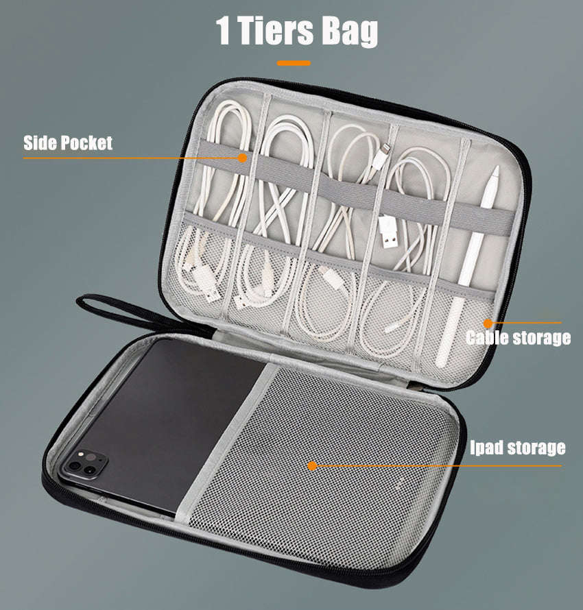 Electronics Travel Organizer Storage Case - Multiple Sizes & Colors