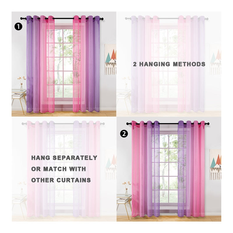 Custom Sheer Curtains - Modern Knitted Translucent Window Treatment