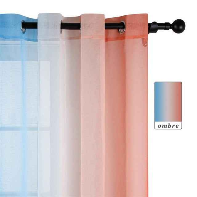 Custom Sheer Curtains - Modern Knitted Translucent Window Treatment