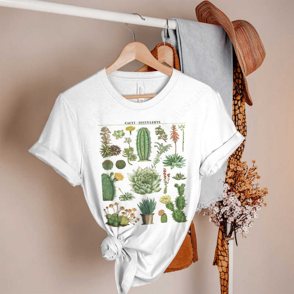 Custom Cactus Succulents Floral Graphic Unisex Apparel
