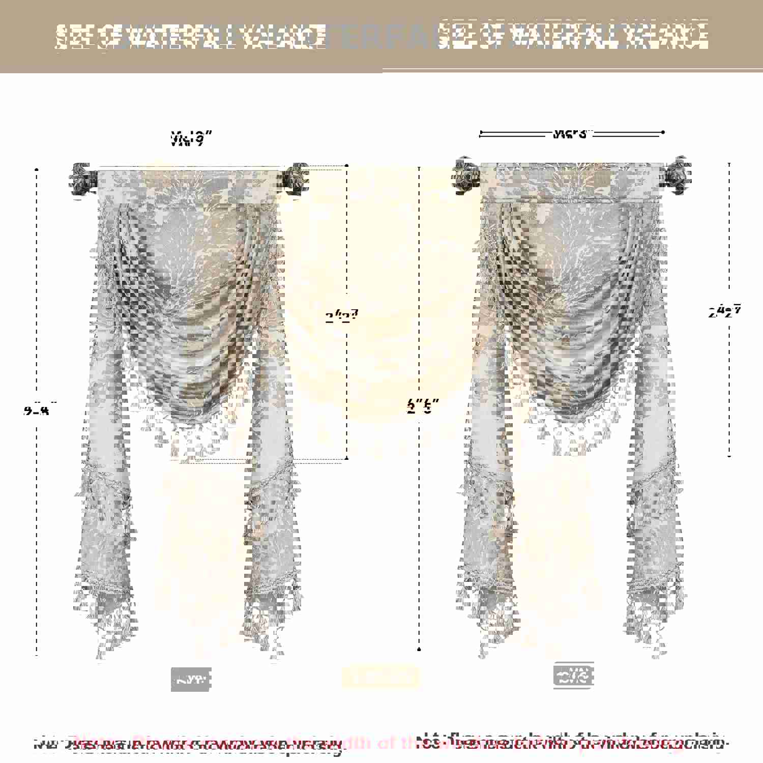 Paramo Swag Valance - Autumn Inspired Chenille Window Decoration