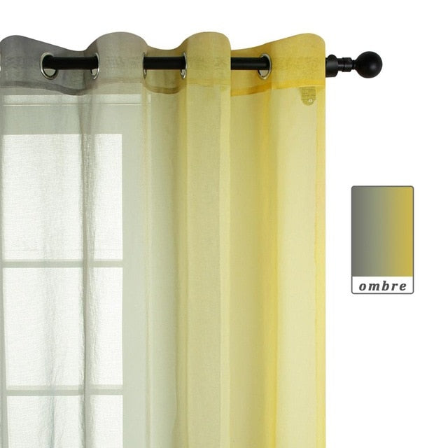 Custom Sheer Curtains - Modern Knitted Translucent Window Treatment