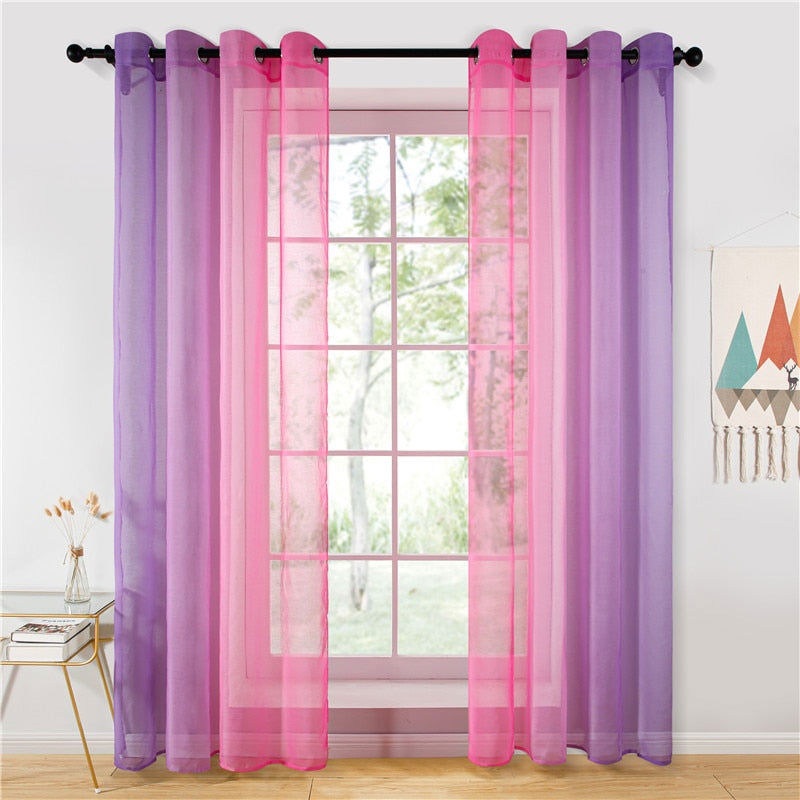 Custom Sheer Curtains - Modern Knitted Translucent Window Treatment
