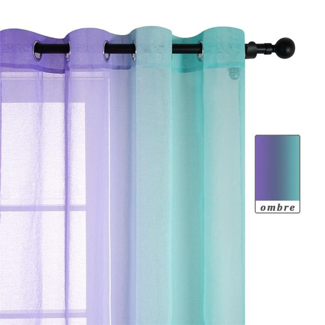 Custom Sheer Curtains - Modern Knitted Translucent Window Treatment