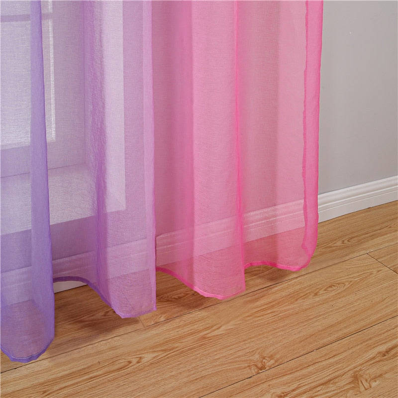 Custom Sheer Curtains - Modern Knitted Translucent Window Treatment