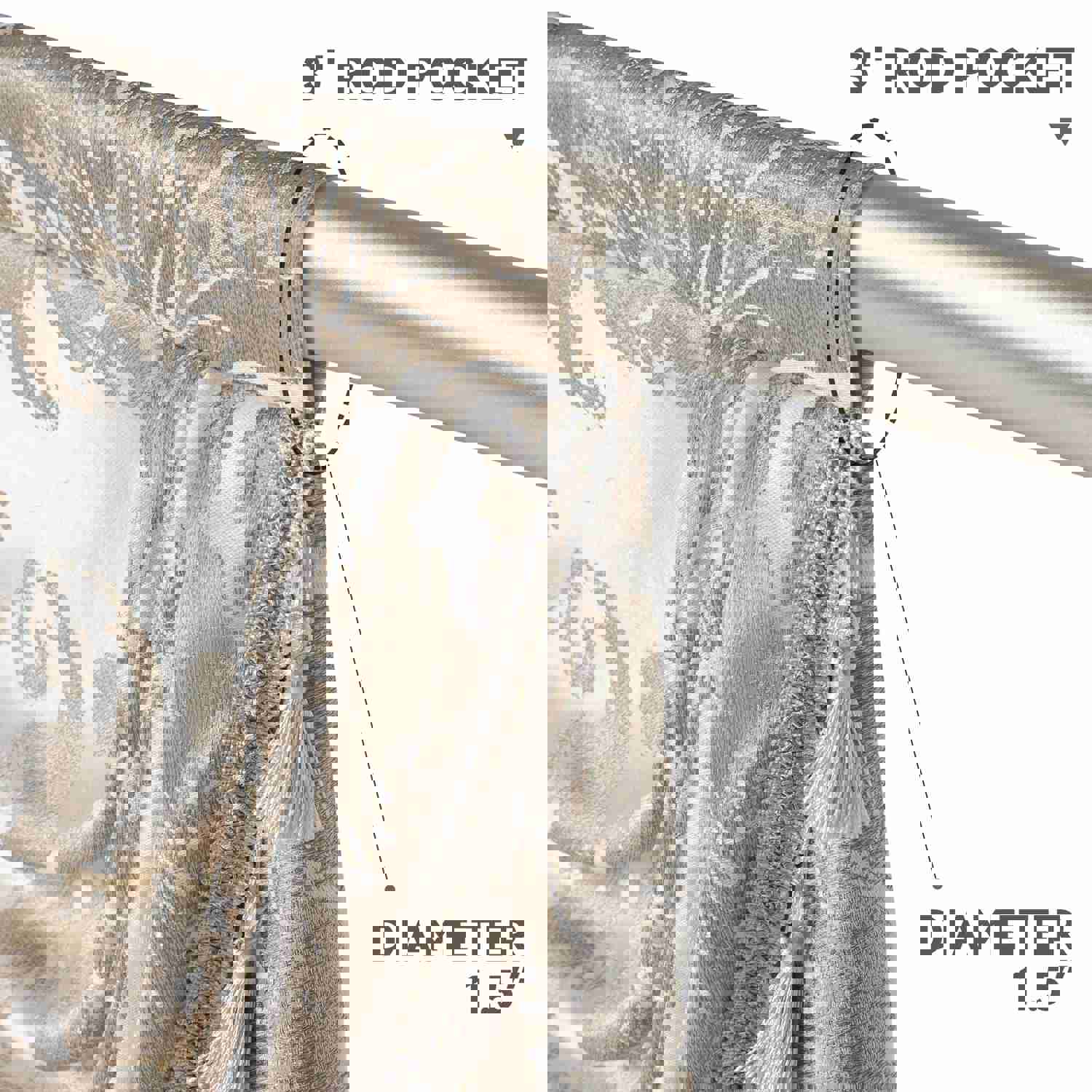 Paramo Swag Valance - Autumn Inspired Chenille Window Decoration