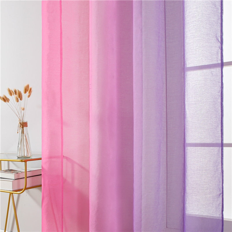 Custom Sheer Curtains - Modern Knitted Translucent Window Treatment
