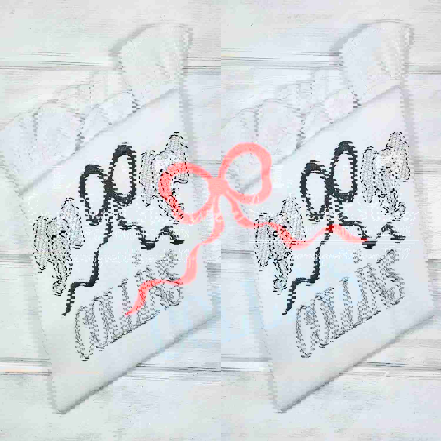 2119 - Elephant with Bow Swag - Sketch Child Shirt