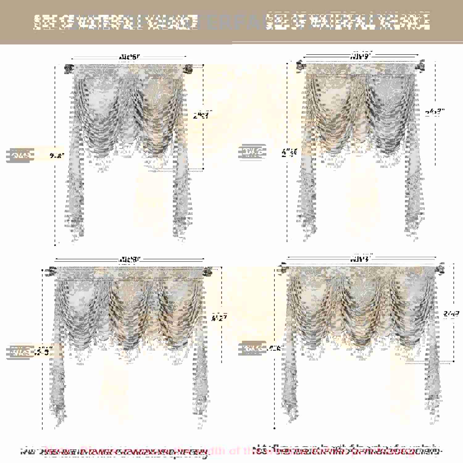Paramo Swag Valance - Autumn Inspired Chenille Window Decoration