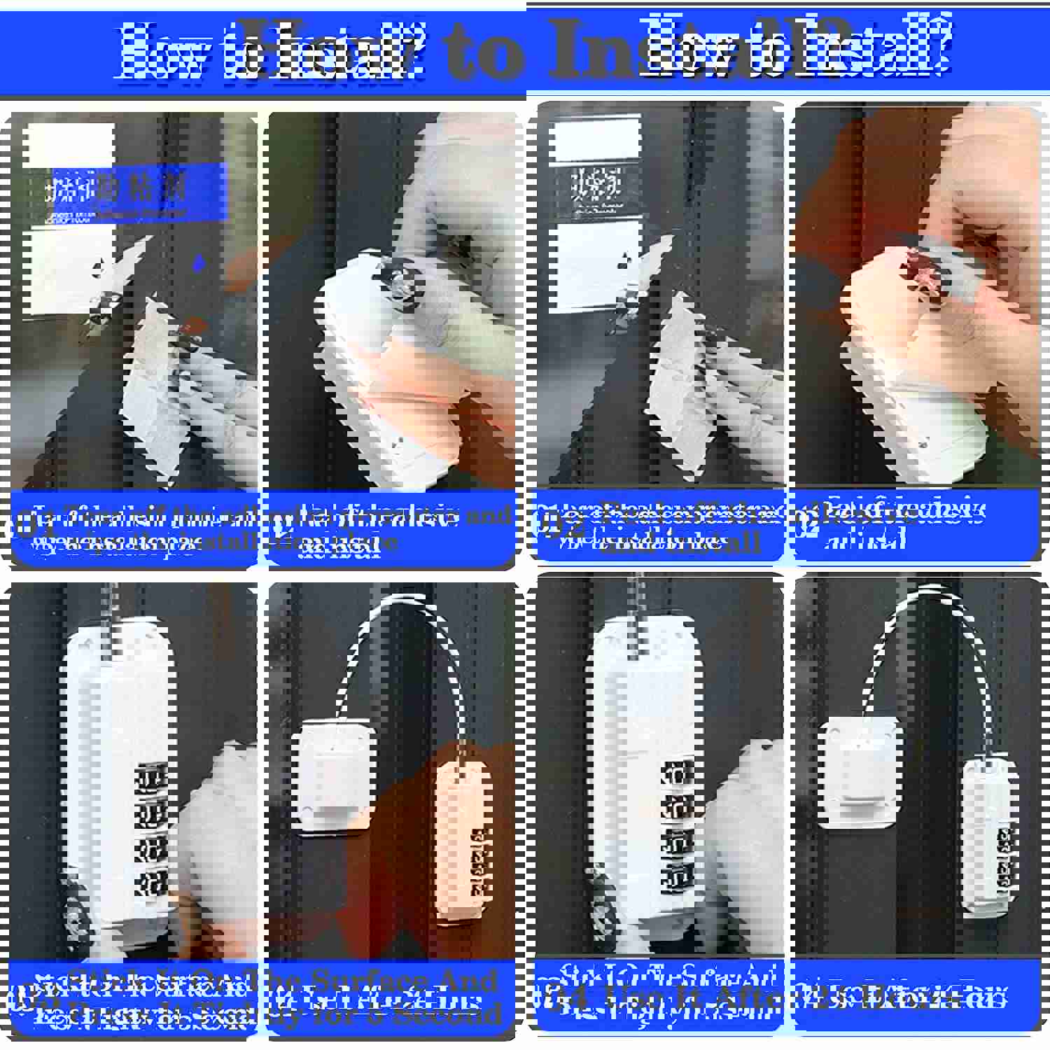 Refrigerator Fridge Freezer Door Lock with Password - Child Proof Safety Lock (White)