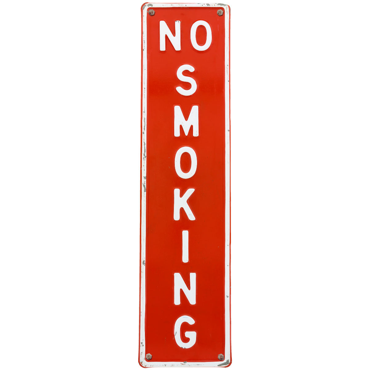 No Smoking Distressed Tall Wall Decal - Vintage Public Notice Sticker