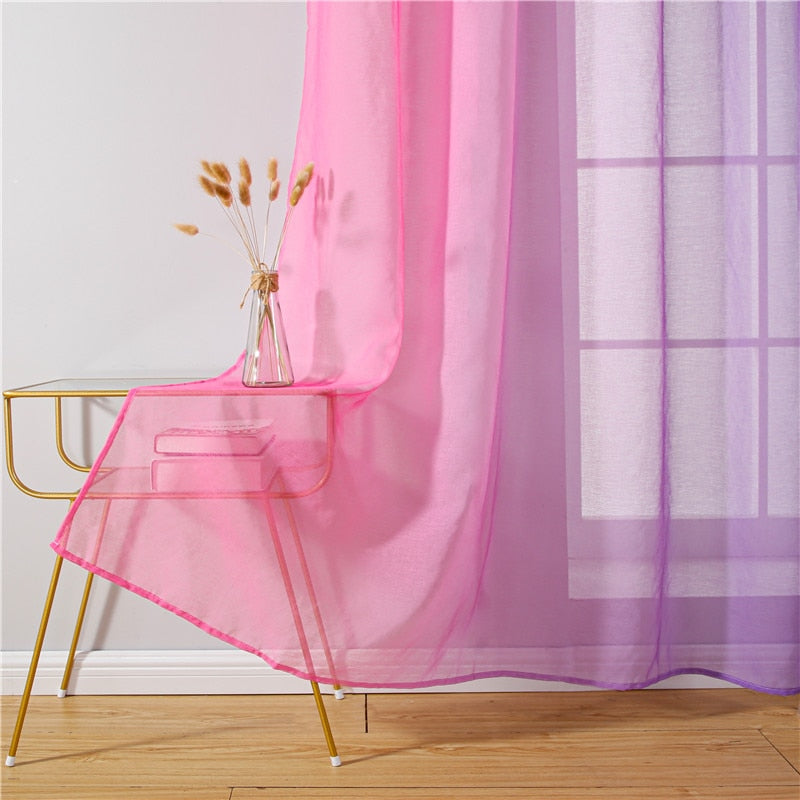 Custom Sheer Curtains - Modern Knitted Translucent Window Treatment