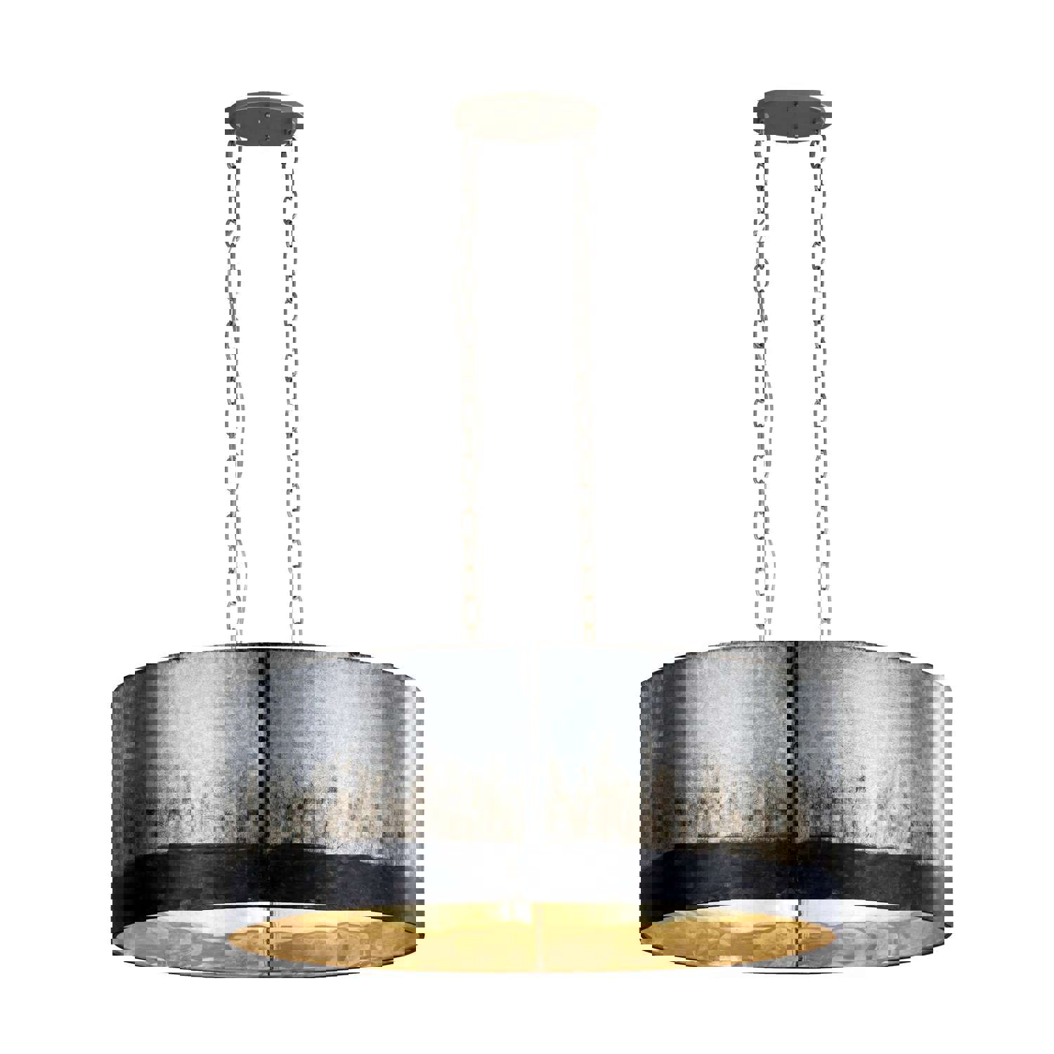 Cannery 6-Lt Oval/Linear Pendant - Ombre Galvanized