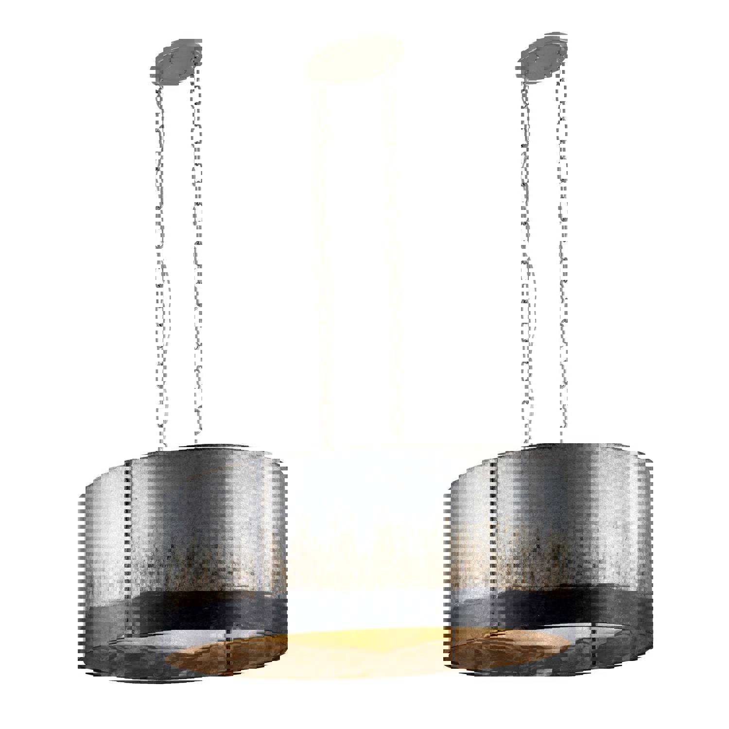 Cannery 6-Lt Oval/Linear Pendant - Ombre Galvanized