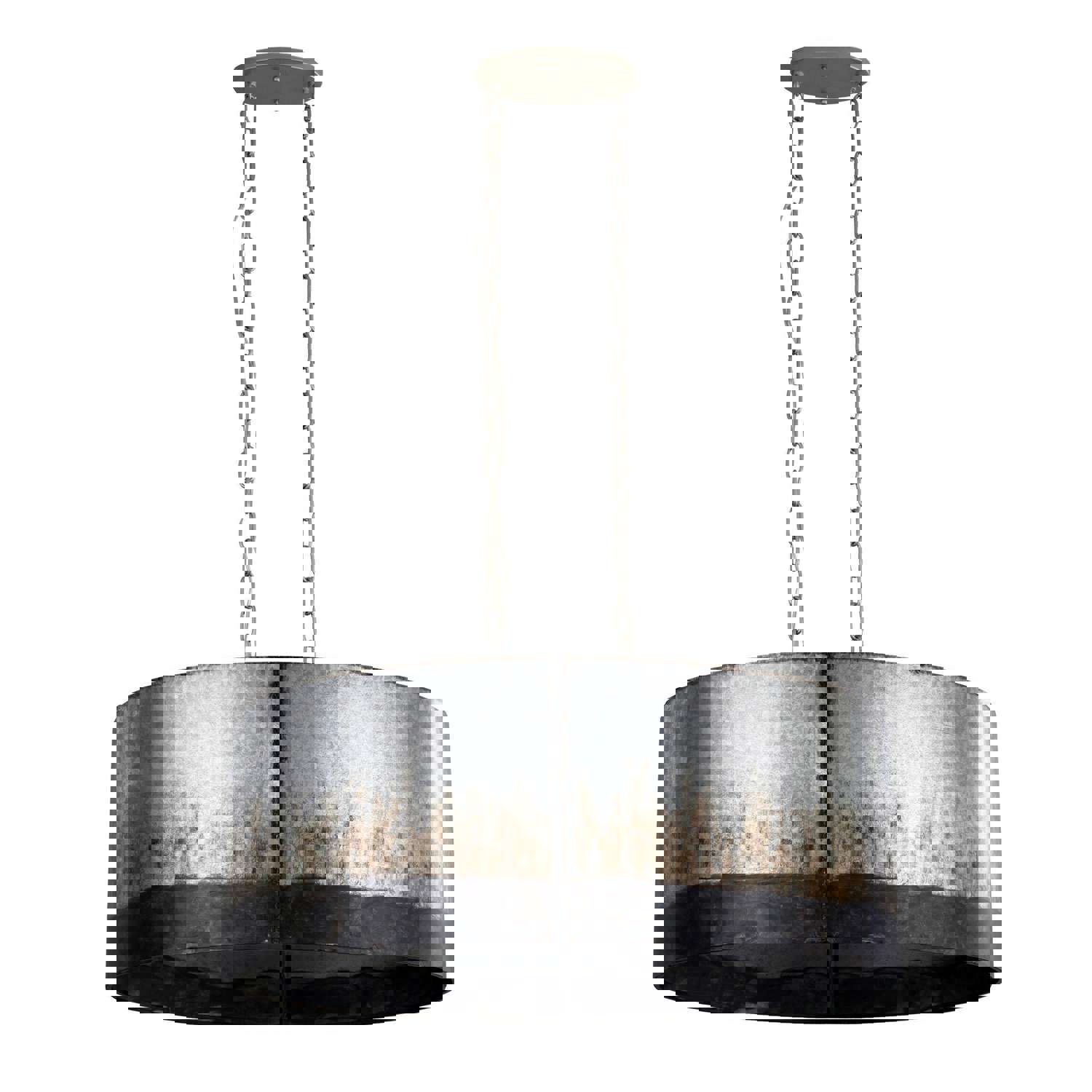 Cannery 6-Lt Oval/Linear Pendant - Ombre Galvanized