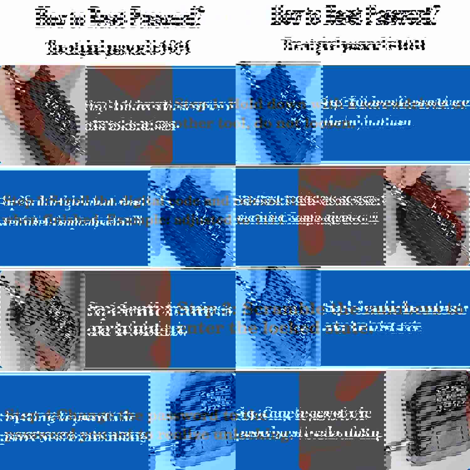 Refrigerator Fridge Freezer Door Lock with Password - Child Proof Safety Lock (White)