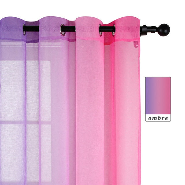 Custom Sheer Curtains - Modern Knitted Translucent Window Treatment