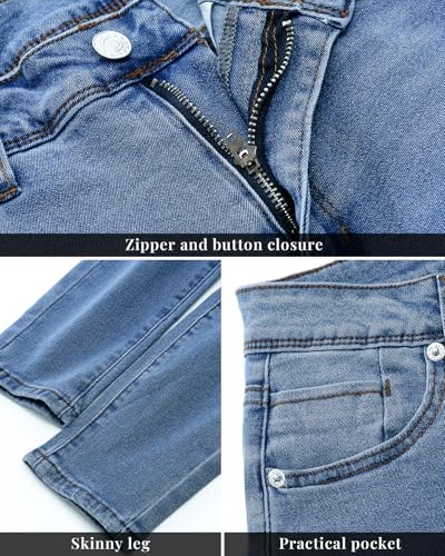Vetinee Women's High-Waisted Slim Fit Stretchy Denim Jeans