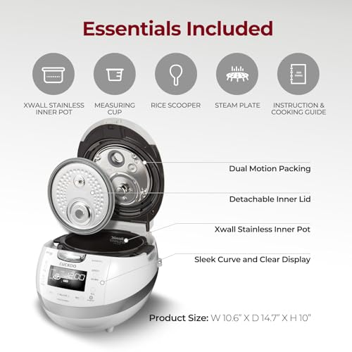 Cuckoo CRP-BHSS0609F Induction Pressure Rice Cooker with 16 Cooking Modes