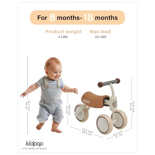 Kidpop Bee Balance Bike - Toddler's First Ride-On Toy for Safety and Fun