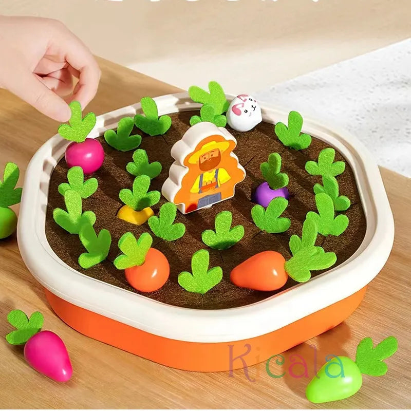Montessori Toddler Learning Toys - Interactive Shape Pull Carrot Set