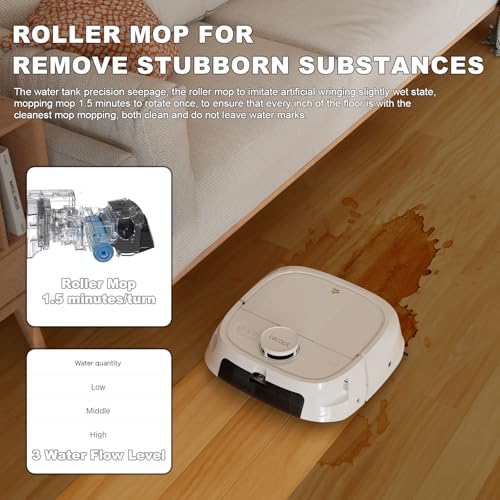 TECBOT M1 Pro Robot Vacuum and Mop - Advanced LiDAR Navigation, Pet Hair & Carpet Cleaning