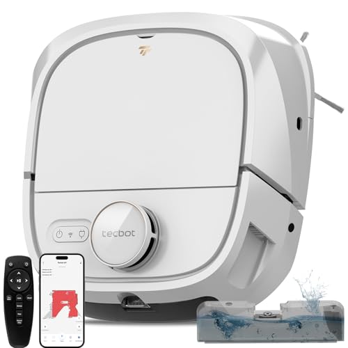 TECBOT M1 Pro Robot Vacuum and Mop - Advanced LiDAR Navigation, Pet Hair & Carpet Cleaning