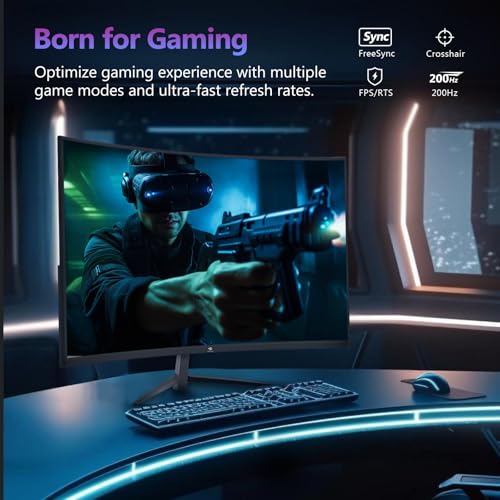 Z-Edge UG27 27-inch Curved Gaming Monitor with 200Hz Refresh Rate and AMD Freesync