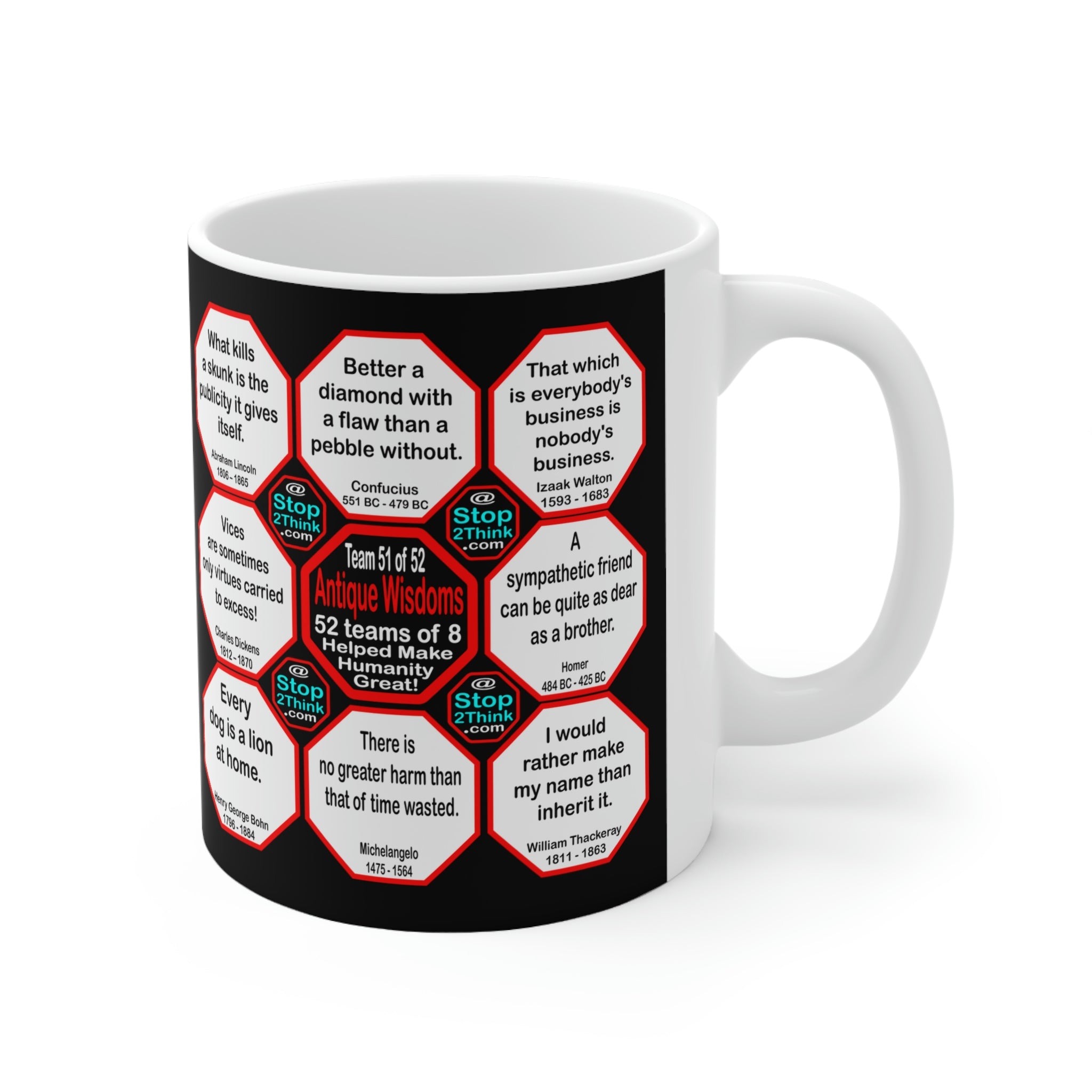 Team 51 Wisdom Mug - Sip and Reflect on Great Minds