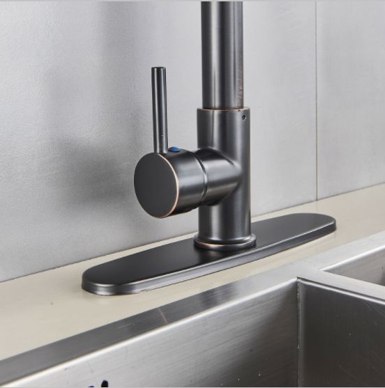 LED Illuminated Pull-Down Kitchen Faucet with Brass Body