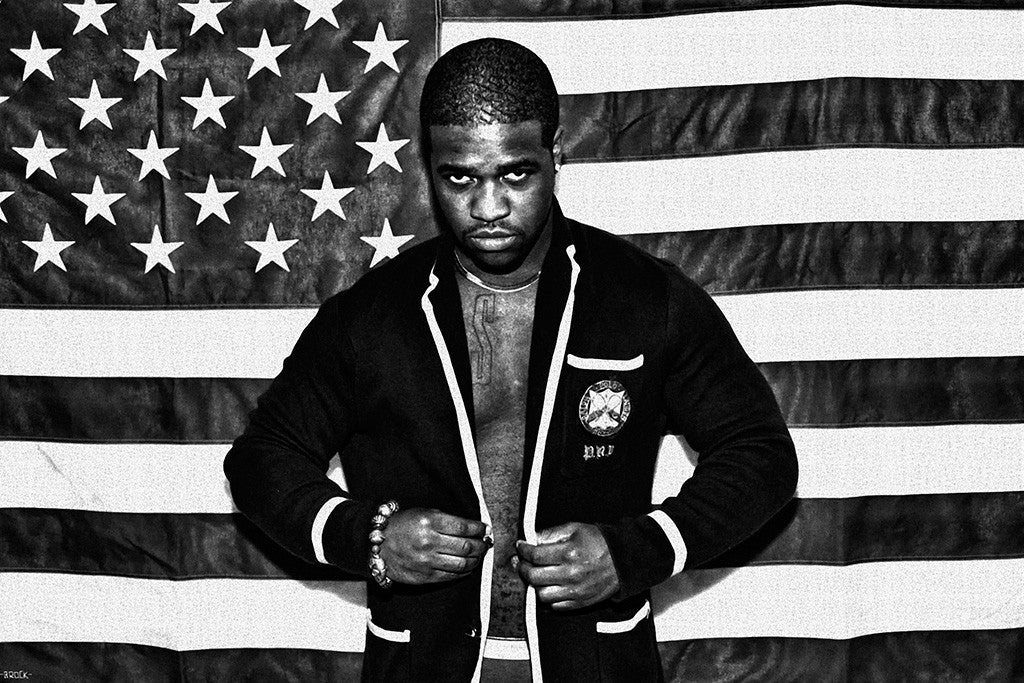 ASAP Ferg Rap Music Poster - Black and White Style