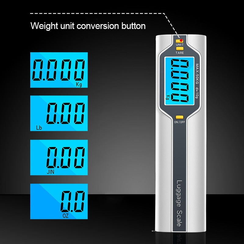 Portable Digital Luggage Scale with Tape Measure