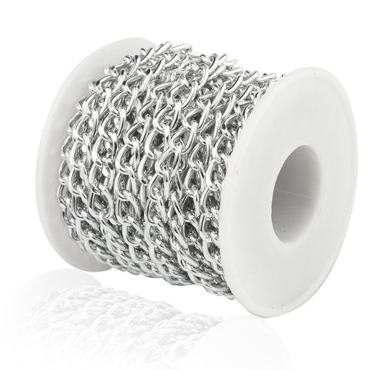 Premium 5m Iron Cable Chain for Jewelry Making - Gold/Silver