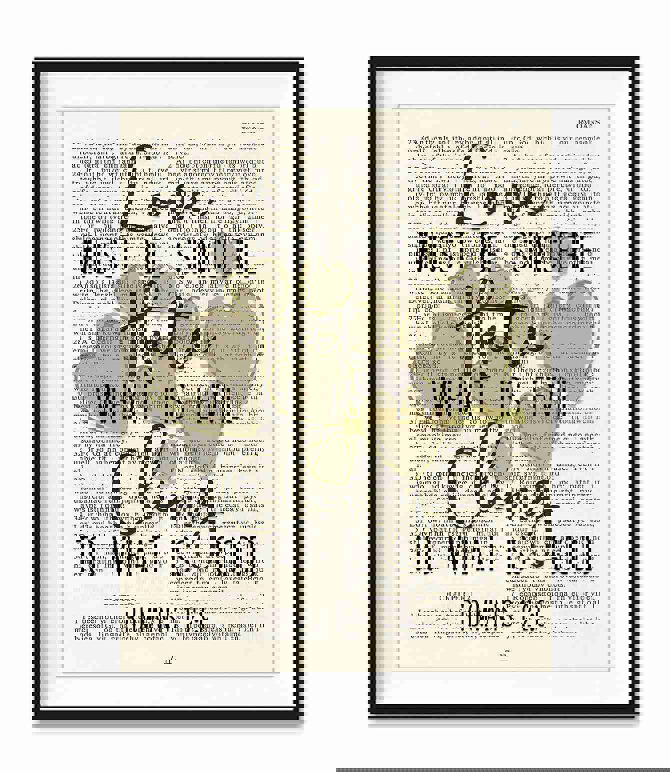 Romans 12:9 Christian Art Print - Love, Hate, and Goodness