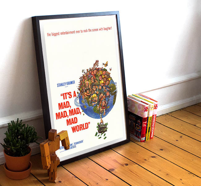 1963 Reprint Movie Poster - "It's a Mad, Mad, Mad, Mad World"