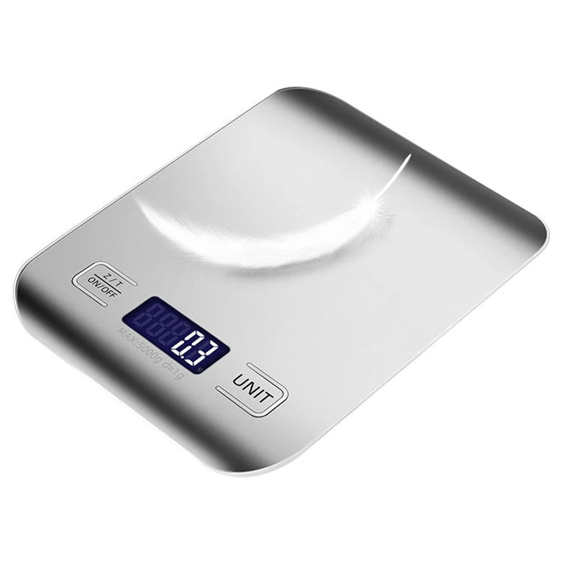 Premium Stainless Steel Digital Kitchen Scale with 5kg/1g Precision