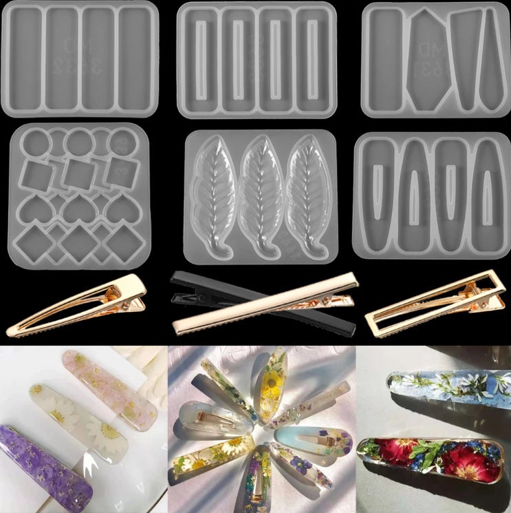 Silicone Hair Barrette Molds for Creative Epoxy Crafts