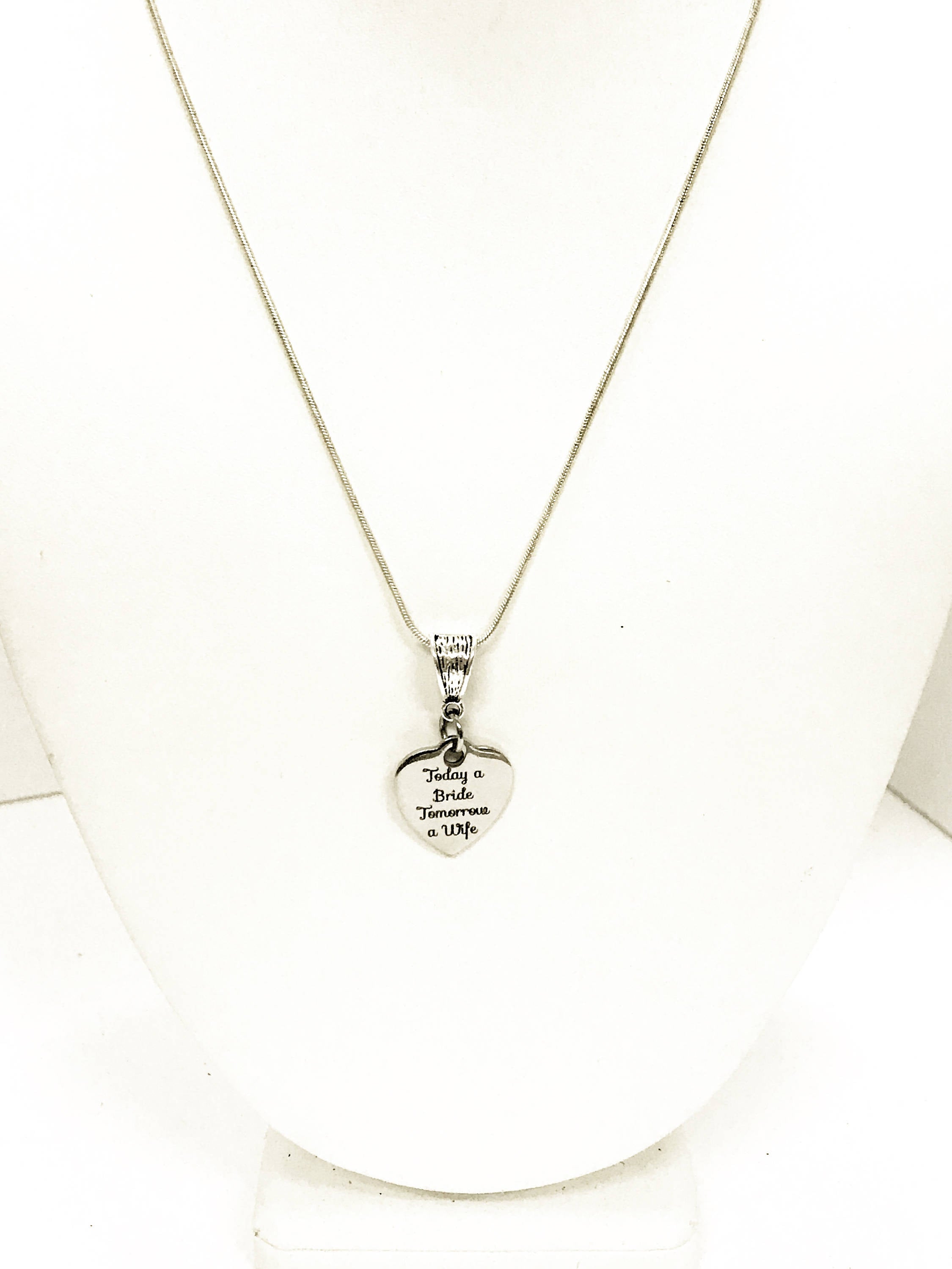 Engraved Bride-to-Wife Transition Necklace, Perfect Wedding Gift