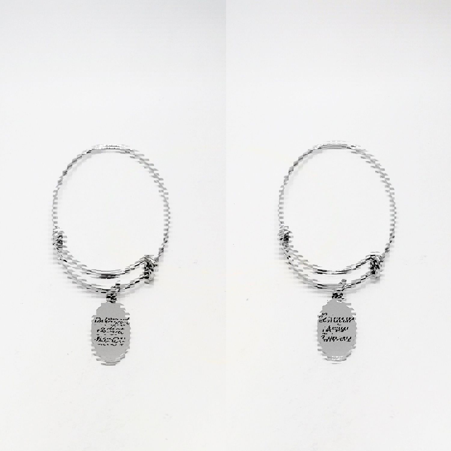 Faith-Inspired Stainless Steel Bracelet with Psalm 29:14 Engraving