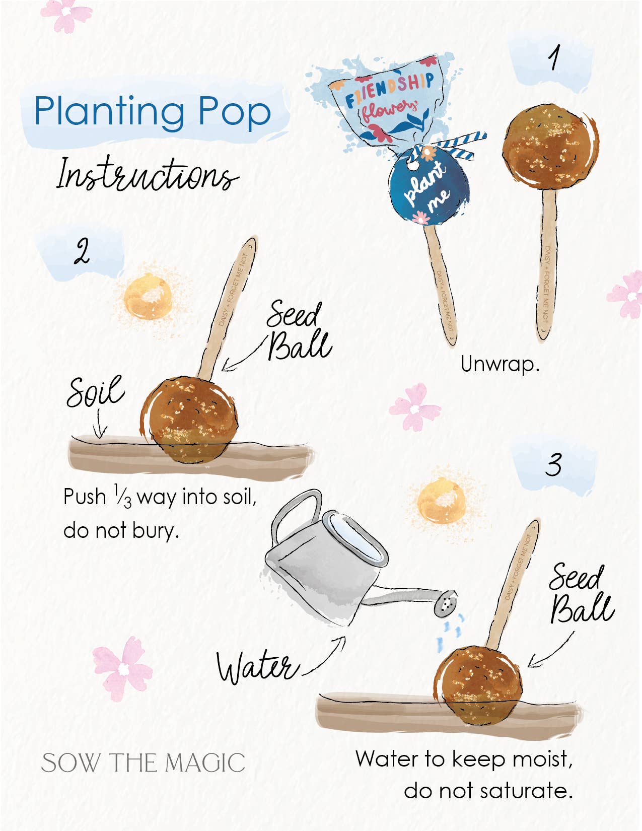 Magical Fortune Flower Seed Planting Pops