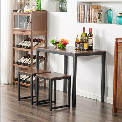 Modern 3-Piece Metal Dining Set with Natural Style