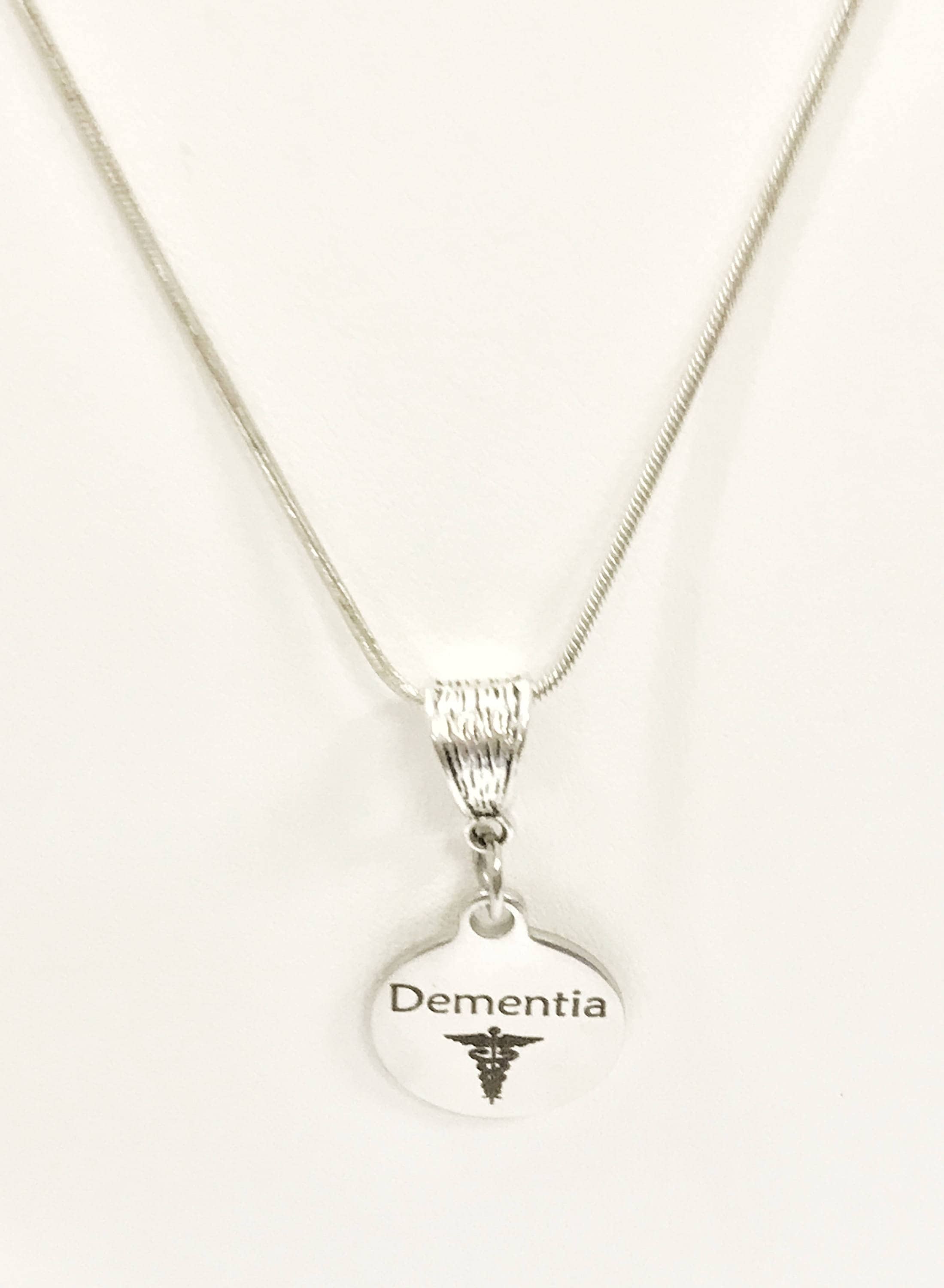 Stainless Steel Dementia Awareness Pendant Necklace