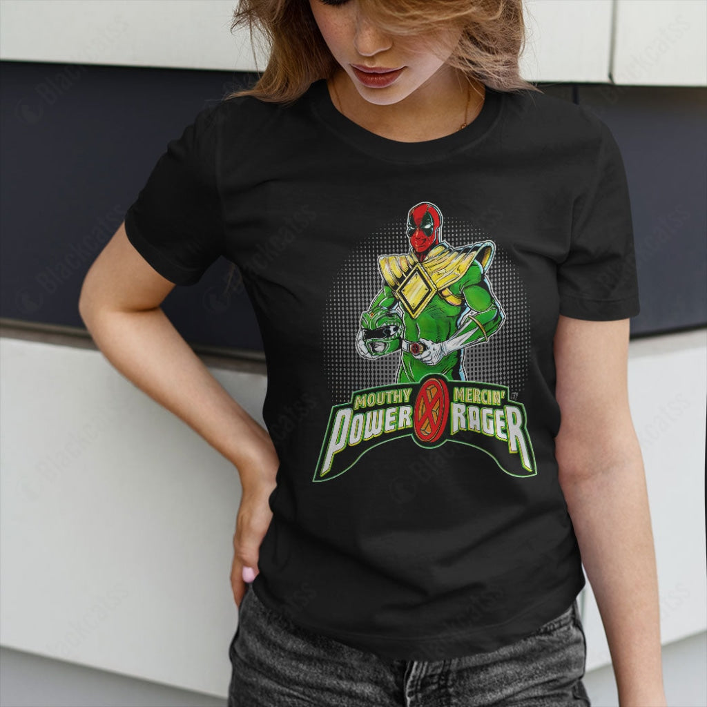 Green Power Rager Custom Graphic T-Shirt