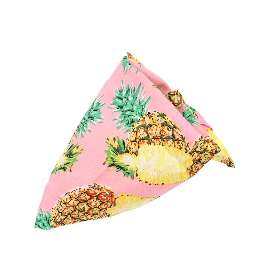 Flamingo-Printed Dog Bandanas - 50/100pcs Cotton Pet Accessories for Summer