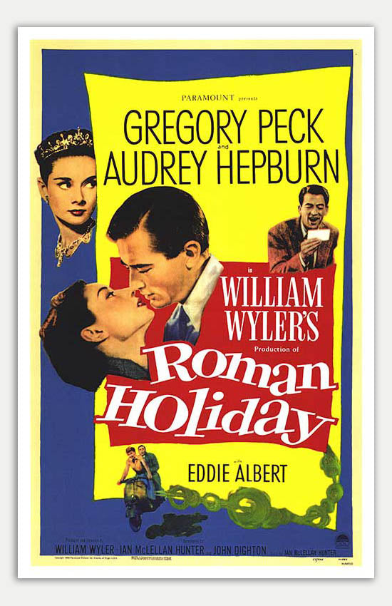 Roman Holiday - 1953 Classic Movie Poster, Style B