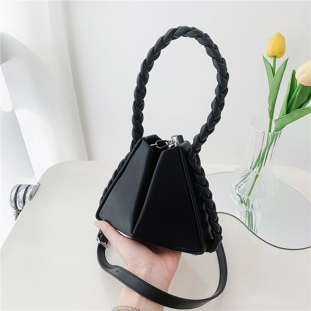 Kukombo Braided Handle Mini Crossbody Bag