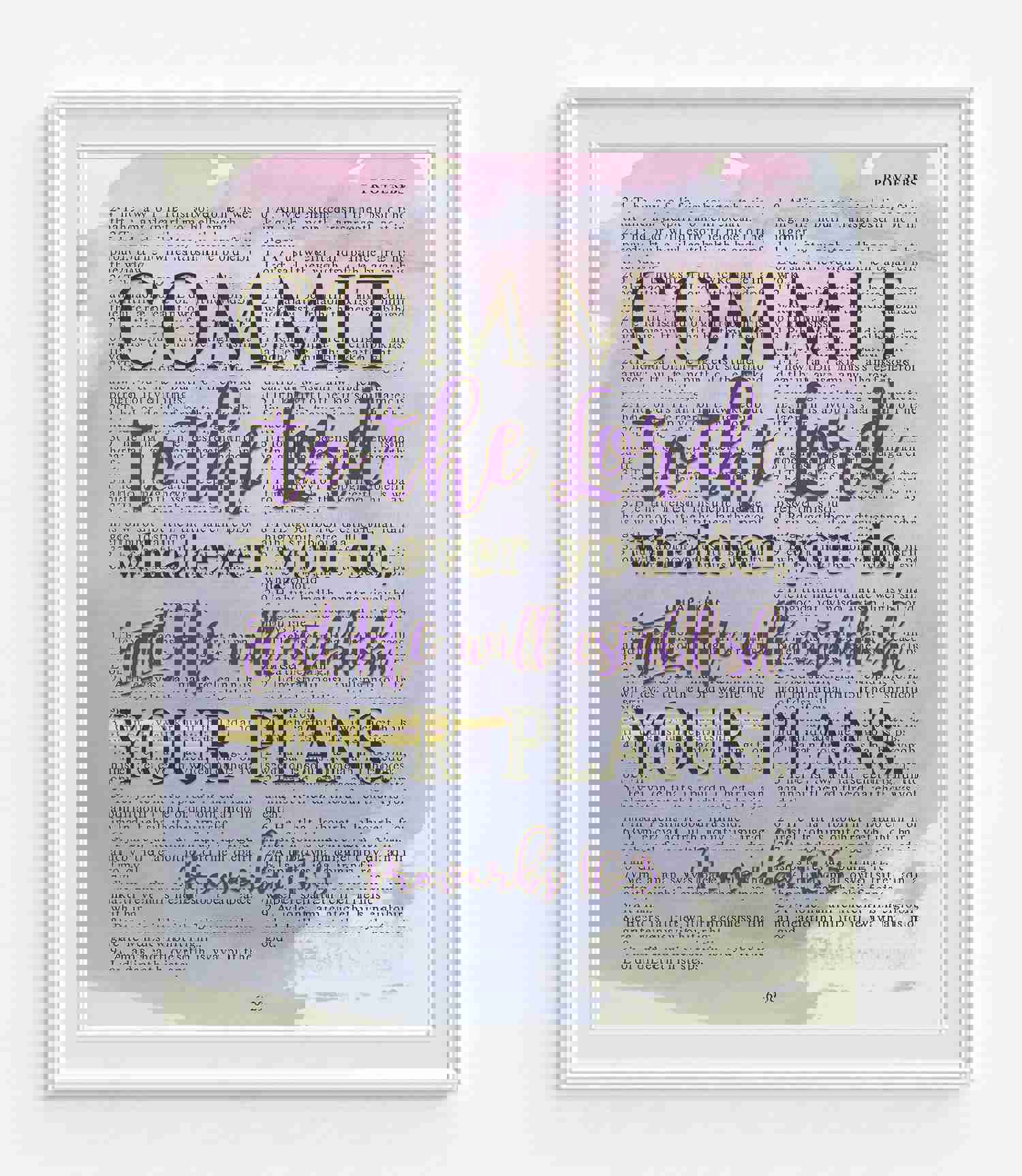Dedicated to the Lord - Proverbs 16:3 Christian Art Print