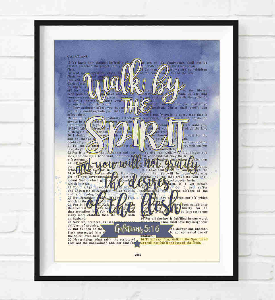Inspirational Galatians 5:16 Christian Art Print