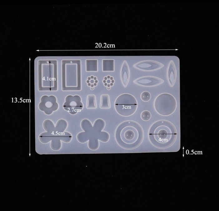 Stylish Drop Dangle Earring Silicone Mold for Jewelry Crafting